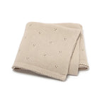 Knitted solid color hollow point duvet cover for male and female babies